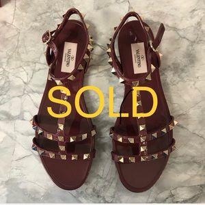 NIB Valentino Rockstud Jelly Sandals - Sz EU 38